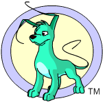 A green Gelert from Neopets