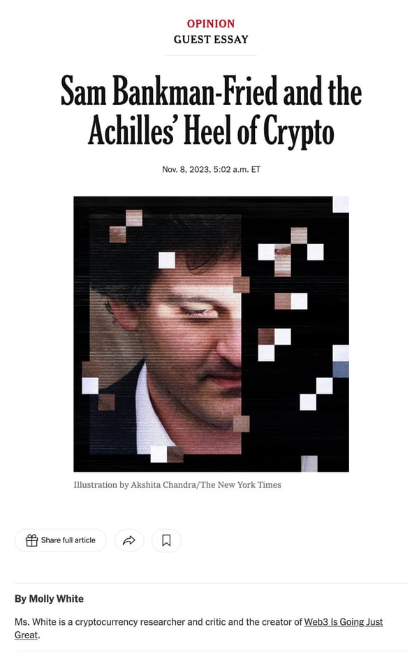 New York Times: Crypto's fragile foundations